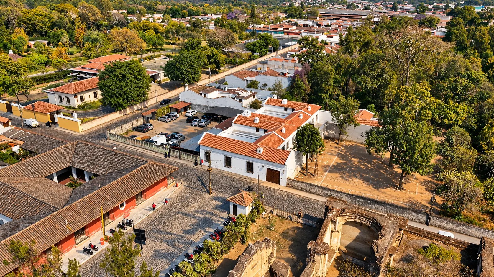 Condominio San Jerónimo, vista aérea en Antigua Guatemala